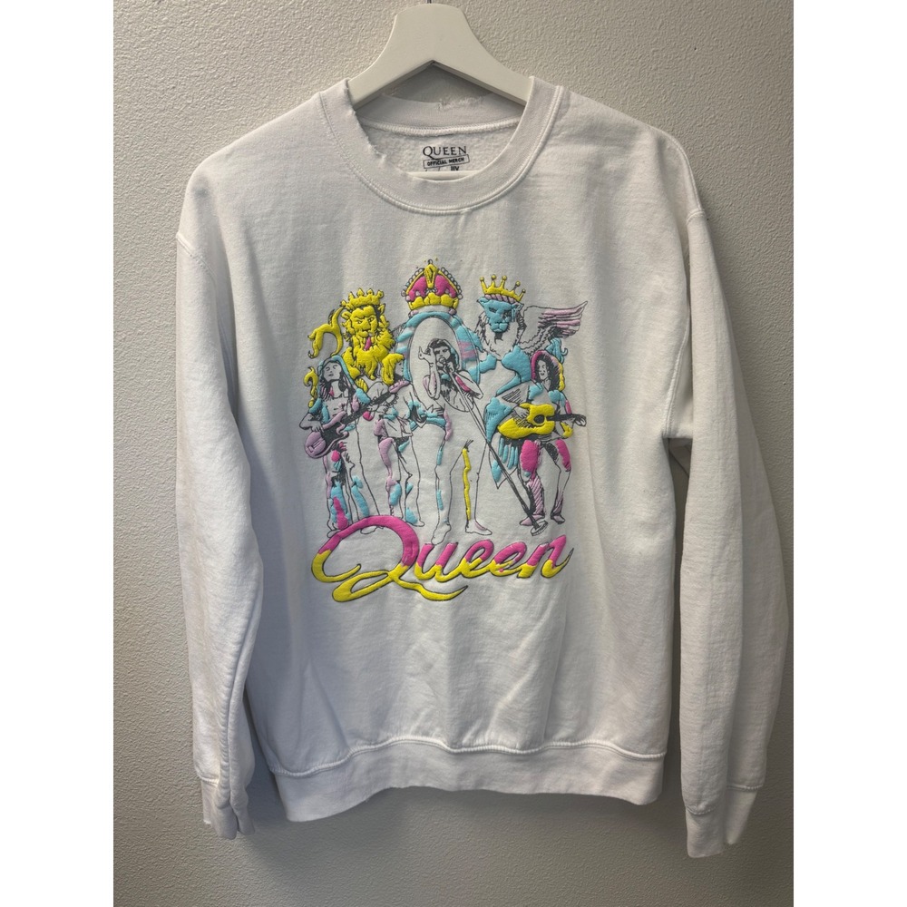 Queen Official Merch Graphic Print Crew‎ Neck Pullover Sweatshirt Small